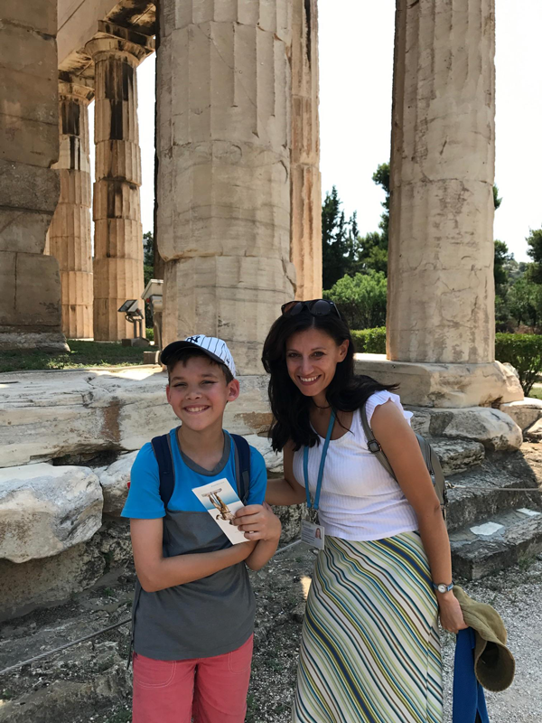 Por el Ágora antigua en el Templo de Hefesto
