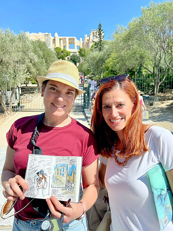 Sketched by artist Koosje Koene by the Acropolis