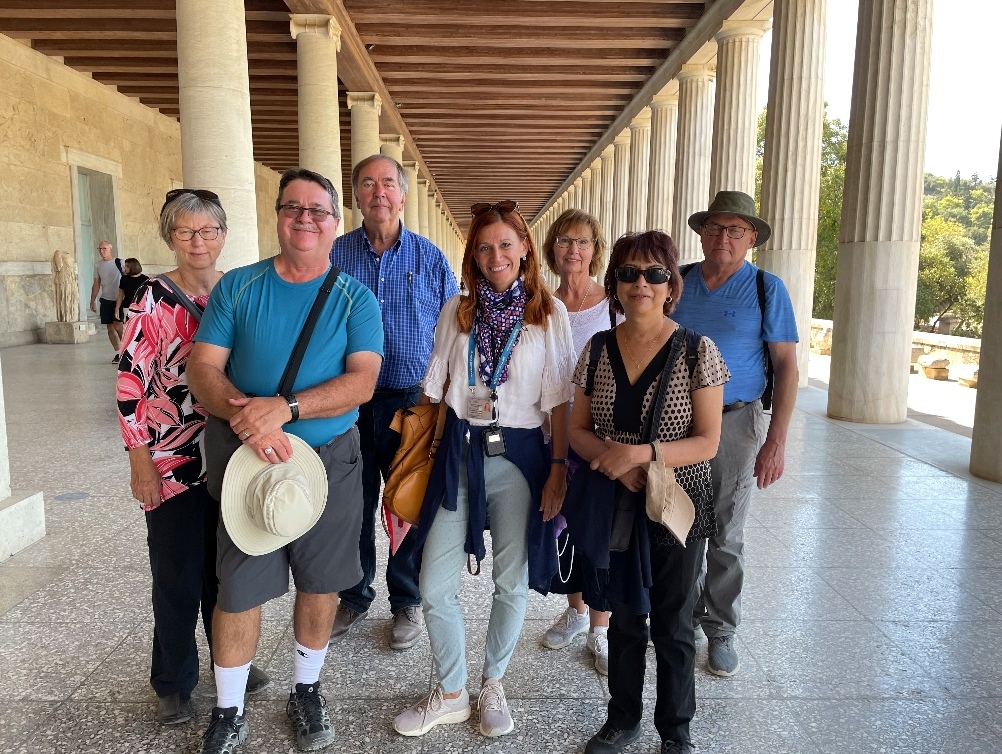 the Stoa of Attalos at the ancient agora