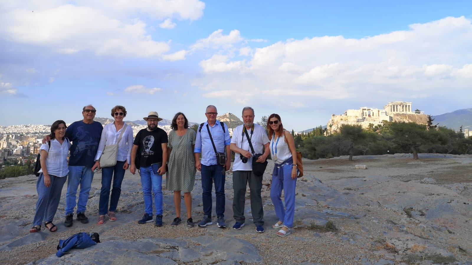 with a spanish group at the Pnyx hill