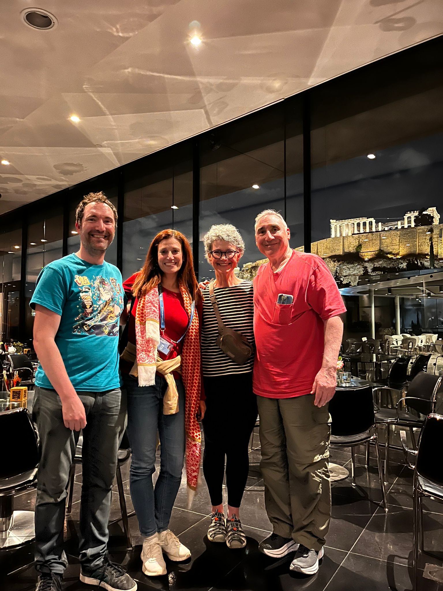 with an american family at the Acropolis Museum